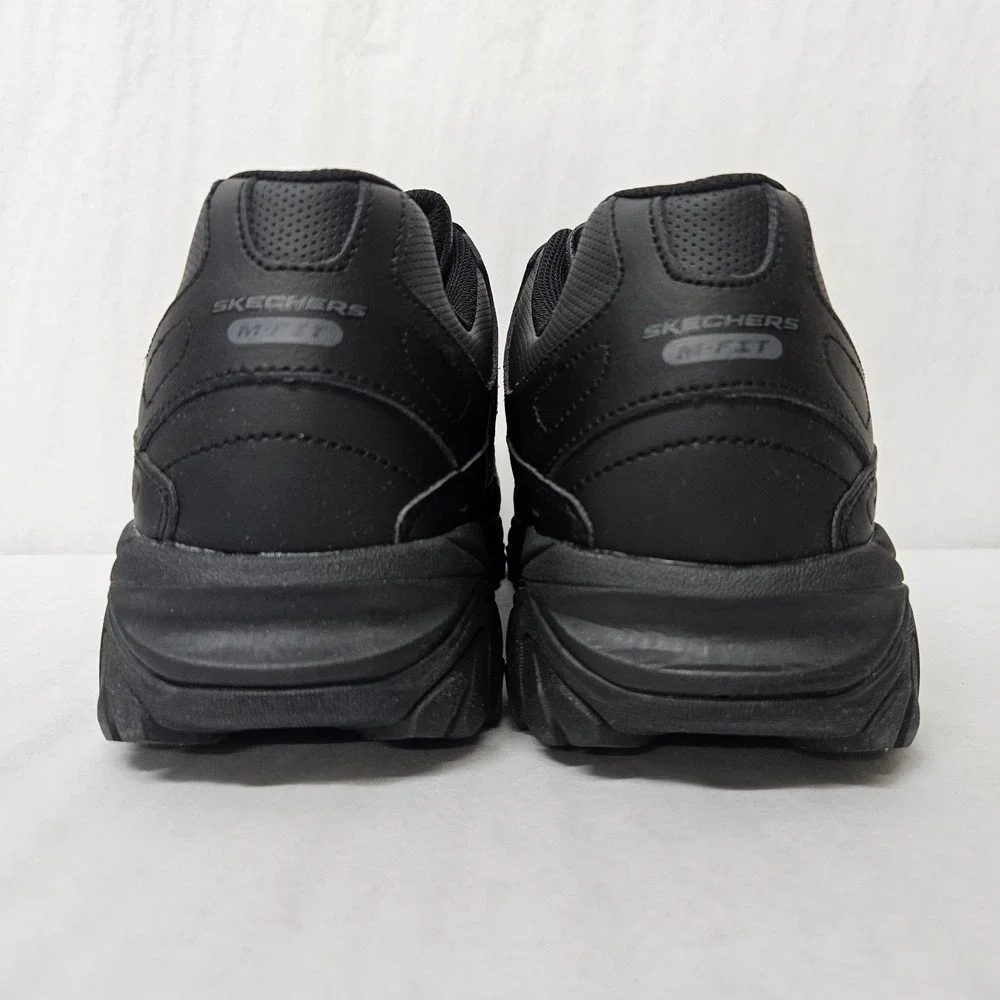 Skechers After Burn Strike On Training Shoe 50122/BBK Black Leather Mens Size 12